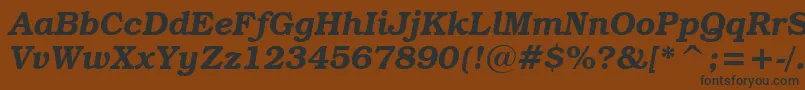 BookmanItcDemiItalicBt-Schriftart – Schwarze Schriften auf braunem Hintergrund
