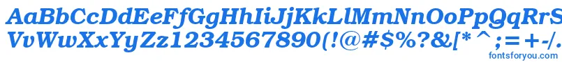 BookmanItcDemiItalicBt-fontti – siniset fontit valkoisella taustalla