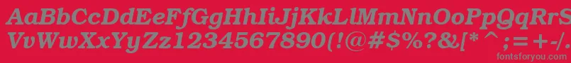 BookmanItcDemiItalicBt Font – Gray Fonts on Red Background