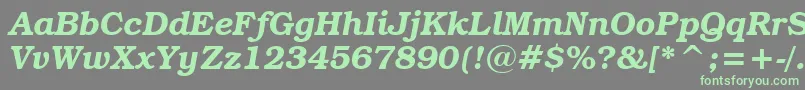 フォントBookmanItcDemiItalicBt – 灰色の背景に緑のフォント