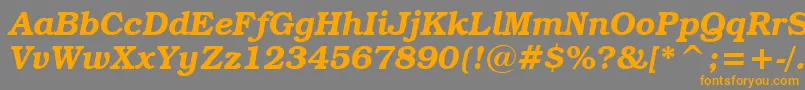 BookmanItcDemiItalicBt Font – Orange Fonts on Gray Background