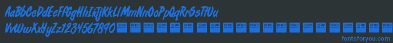 More about FreshDailyDemo Font FreshDailyDemo Font – Blue Fonts on Black Background