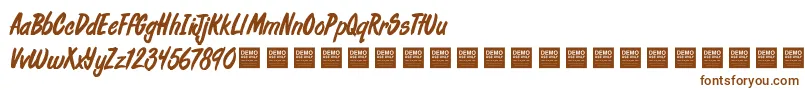 FreshDailyDemo-fontti – ruskeat fontit valkoisella taustalla