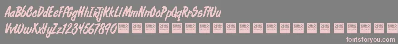 FreshDailyDemo Font – Pink Fonts on Gray Background