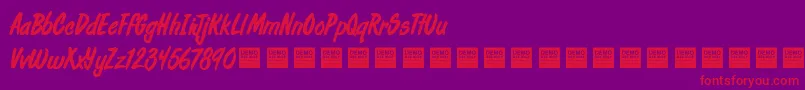 fuente FreshDailyDemo – Fuentes Rojas Sobre Fondo Morado