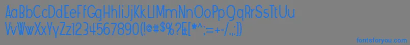 Angostura Font – Blue Fonts on Gray Background