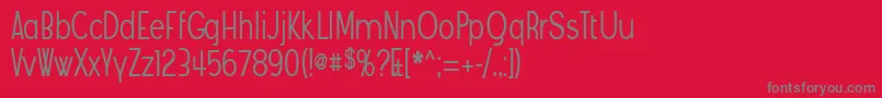 Angostura Font – Gray Fonts on Red Background