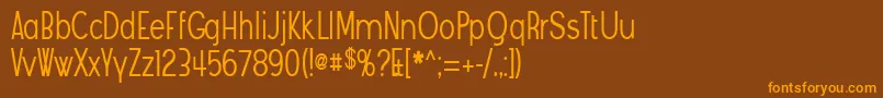 Angostura Font – Orange Fonts on Brown Background