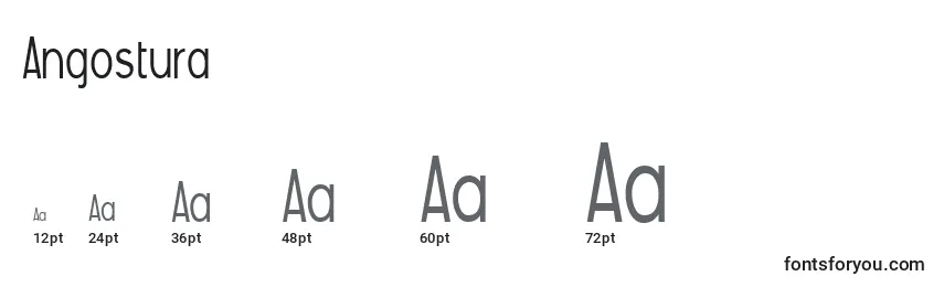 Размеры шрифта Angostura