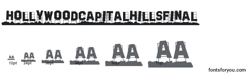 Размеры шрифта HollywoodCapitalHillsFinal