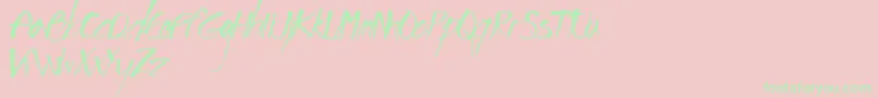 Impronta Font – Green Fonts on Pink Background