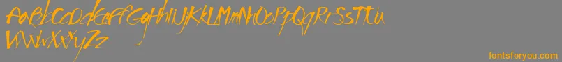 Impronta Font – Orange Fonts on Gray Background