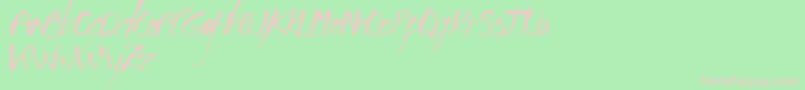 Impronta Font – Pink Fonts on Green Background