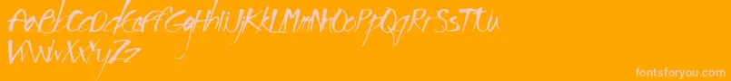 Impronta Font – Pink Fonts on Orange Background