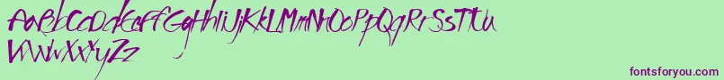 Impronta Font – Purple Fonts on Green Background