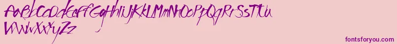 Impronta Font – Purple Fonts on Pink Background