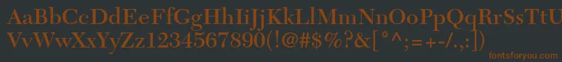 NewcaledonialtstdSemibd-fontti – ruskeat fontit mustalla taustalla