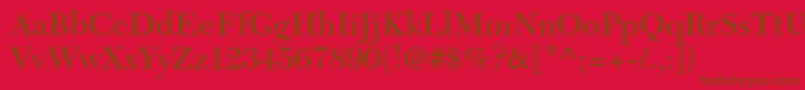 NewcaledonialtstdSemibd Font – Brown Fonts on Red Background