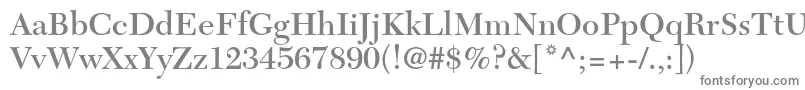 NewcaledonialtstdSemibd-fontti – harmaat kirjasimet valkoisella taustalla