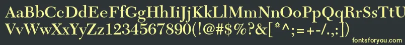 NewcaledonialtstdSemibd Font – Yellow Fonts on Black Background