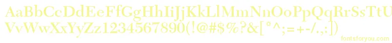 NewcaledonialtstdSemibd Font – Yellow Fonts on White Background
