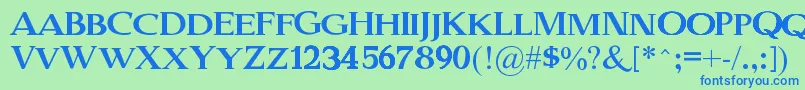 OldSerifGut Font – Blue Fonts on Green Background