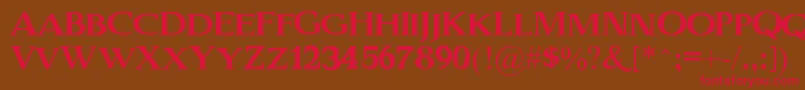 OldSerifGut Font – Red Fonts on Brown Background