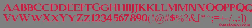 OldSerifGut Font – Red Fonts on Gray Background