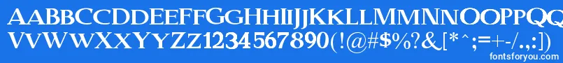 フォントOldSerifGut – 青い背景に白い文字