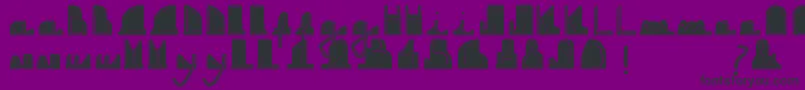 Downdownboy-Schriftart – Schwarze Schriften auf violettem Hintergrund