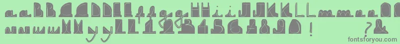 Downdownboy Font – Gray Fonts on Green Background