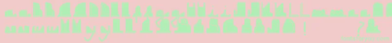 Downdownboy Font – Green Fonts on Pink Background