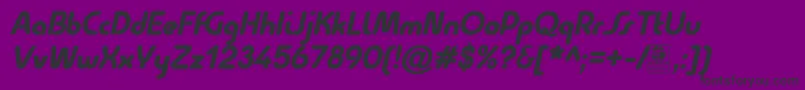 QuesatBlackItalicDemo Font – Black Fonts on Purple Background