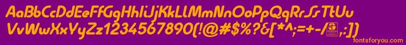 QuesatBlackItalicDemo Font – Orange Fonts on Purple Background