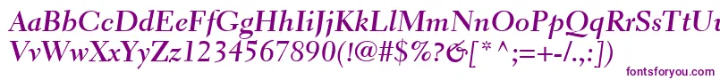 ElectraLtBoldCursive Font – Purple Fonts on White Background