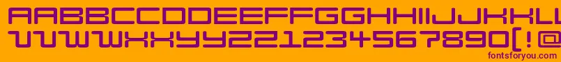Modell Font – Purple Fonts on Orange Background