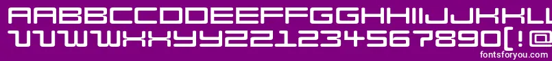Шрифт Modell – белые шрифты на фиолетовом фоне