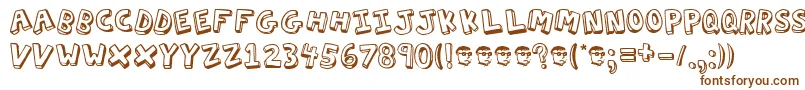 Actionj Font – Brown Fonts on White Background