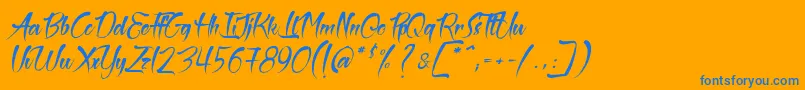 fuente TheBlackPearlSemiItalic – Fuentes Azules Sobre Fondo Naranja