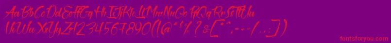 fuente TheBlackPearlSemiItalic – Fuentes Rojas Sobre Fondo Morado