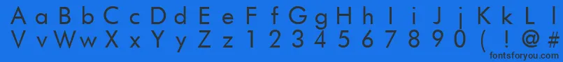 Czcionka FuturistfixedwidthRegular – czarne czcionki na niebieskim tle