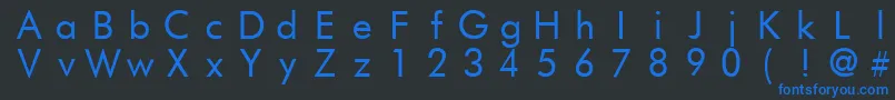 FuturistfixedwidthRegular Font – Blue Fonts on Black Background