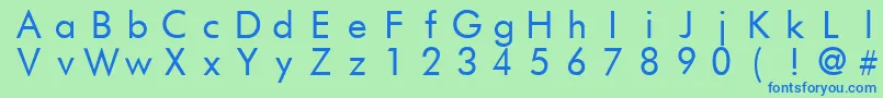 FuturistfixedwidthRegular Font – Blue Fonts on Green Background