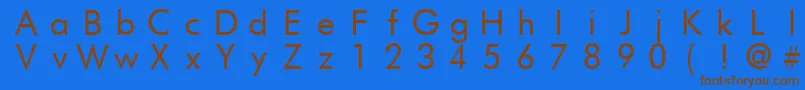 FuturistfixedwidthRegular Font – Brown Fonts on Blue Background