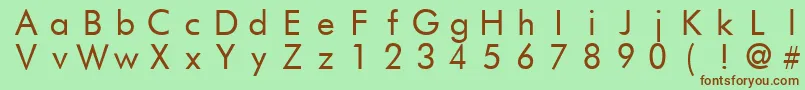 FuturistfixedwidthRegular Font – Brown Fonts on Green Background