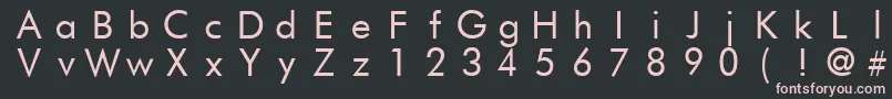 フォントFuturistfixedwidthRegular – 黒い背景にピンクのフォント