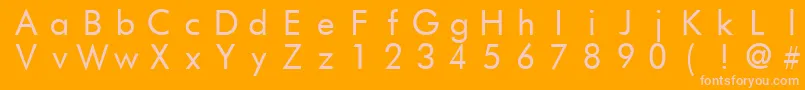 FuturistfixedwidthRegular Font – Pink Fonts on Orange Background