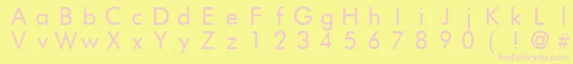 FuturistfixedwidthRegular Font – Pink Fonts on Yellow Background