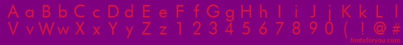 Czcionka FuturistfixedwidthRegular – czerwone czcionki na fioletowym tle