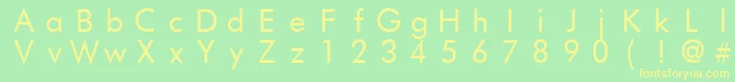 FuturistfixedwidthRegular Font – Yellow Fonts on Green Background